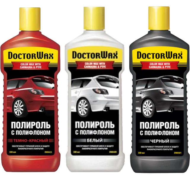 Какой полиролью лучше. Полироль Doctor Wax с полифлоном. Полироль кузова доктор Вакс. Полироль доктор Вакс с полифлоном серая. Полироль карнауба Doctor Wax.